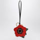 Miu Miu Red Trick Keychain In Crochet And Leather