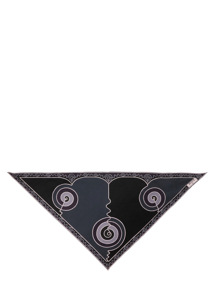Emilio Pucci Astro Print Triangle Scarf