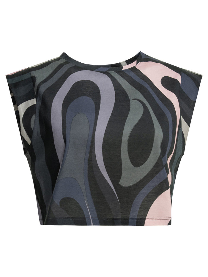 Emilio Pucci "Marmo" Cropped Top