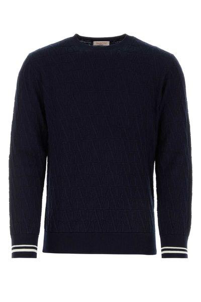 Valentino Garavani Dark Blue Cotton Sweater