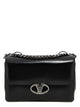 Valentino Garavani Black Leather Small Vlogo Shoulder Bag