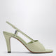 Miu Miu Pistachio-Colored Ayers Slingback Sandals