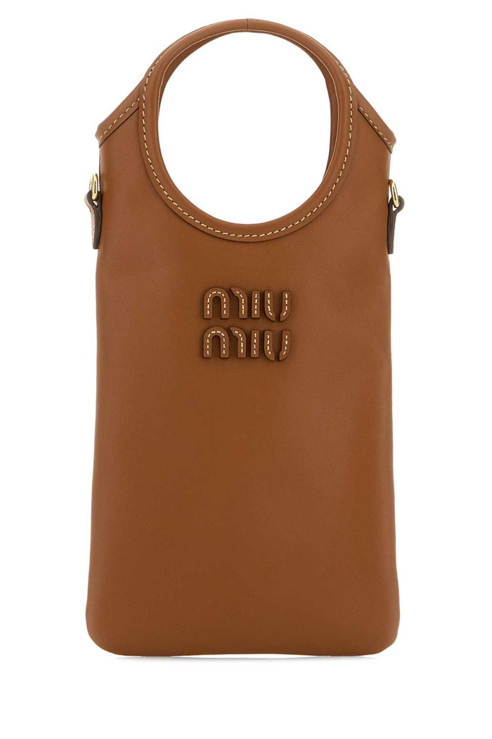 Miu Miu Caramel Leather Phone Case