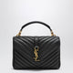 Saint Laurent Medium College Bag In Black Quilted Leather