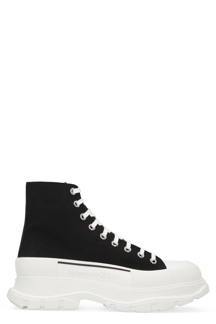 Alexander Mcqueen Tread Slick Lace-Up Ankle Boots