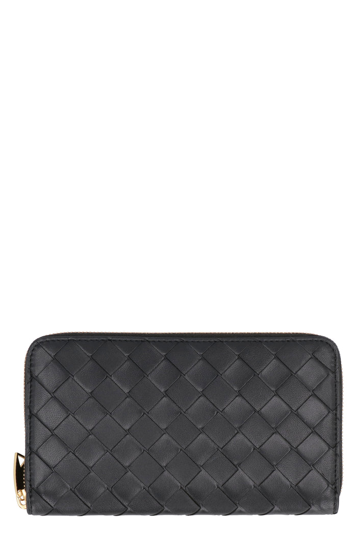 Bottega Veneta Intrecciato Weave Ziparound Wallet
