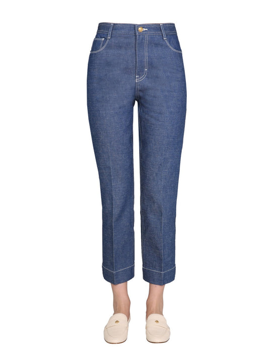 Tory Burch Wide Leg Jeans
