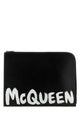 Alexander Mcqueen Black Leather Document Holder