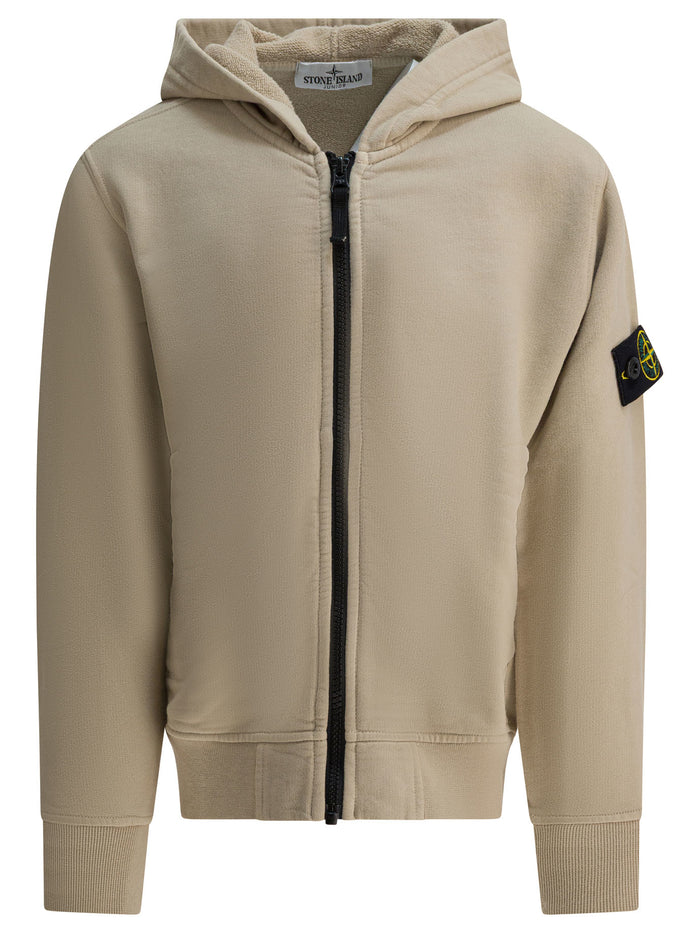 Stone Island Kids Beige Cotton Sweatshirt