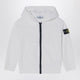 Stone Island White Zip-Up Sweatshirt In Cotton