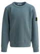 Stone Island Kids Light Blue Cotton Sweatshirt