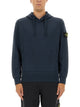 Stone Island Felpa In Pile Con Cappuccio