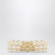 Vivienne Westwood Gold Orb Three-Row Bracelet With Pearls