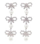 Self-Portrait Bow Motif Pearl Earrings