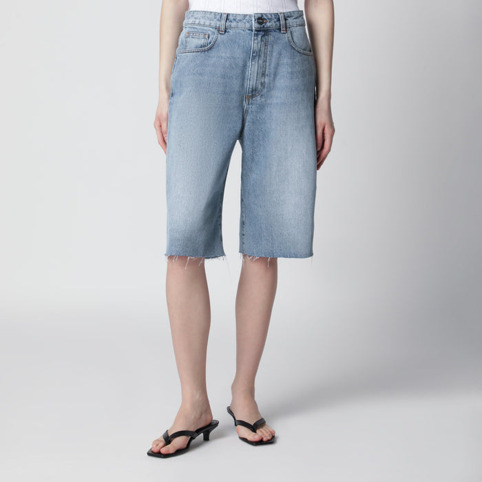 Róhe Classic Blue Denim Bermuda Shorts