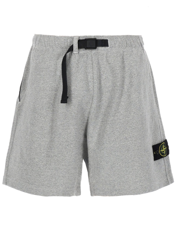 Stone Island Grey Cotton Shorts