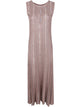 D.exterior Stripes Crystals Long Dress