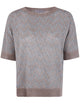 D.exterior Z-Line Lux Short Sleeves Round Neck Sweater