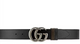 Gucci Black Leather Reversible Belt