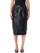 Stella Mccartney Stella Mccartney Vegan Leather Midi Skirt