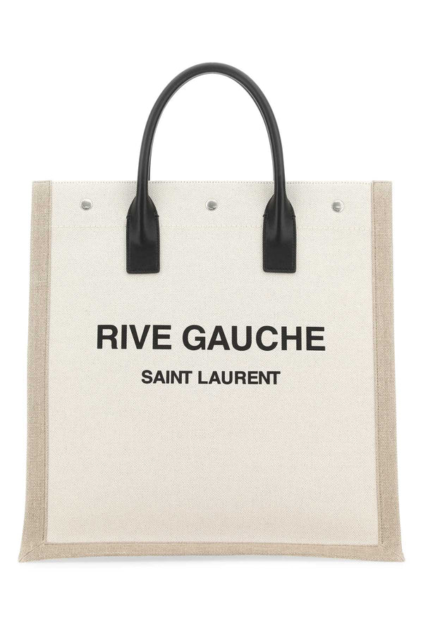 Saint Laurent Two-Tone Canvas Rive Gauche Shopping Bag