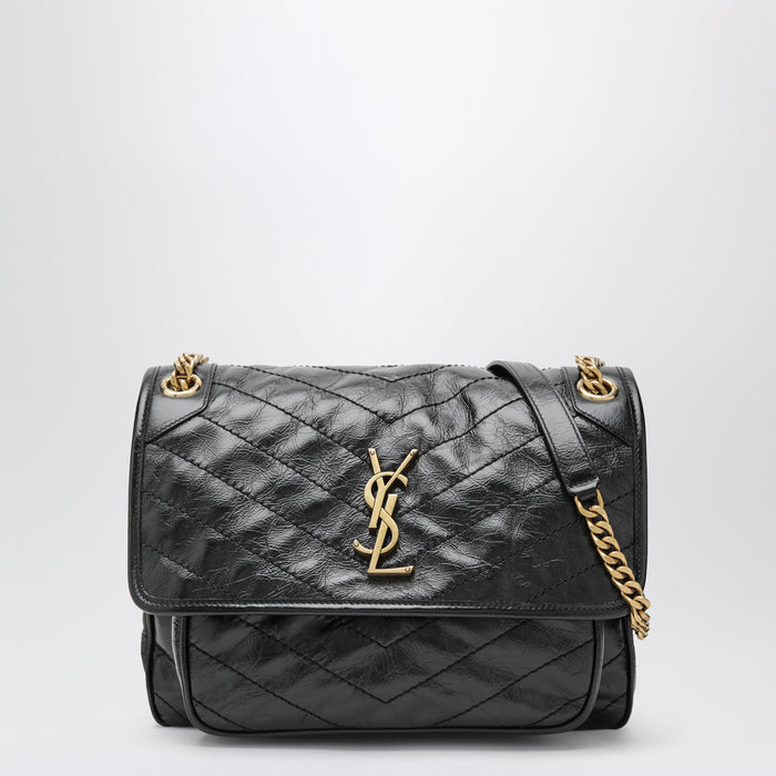 Saint Laurent Niki Medium Vintage Leather Bag In Black