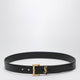 Saint Laurent Black Cassandre Belt In Smooth Leather