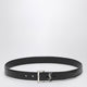 Saint Laurent Black Cassandre Belt In Grained Leather