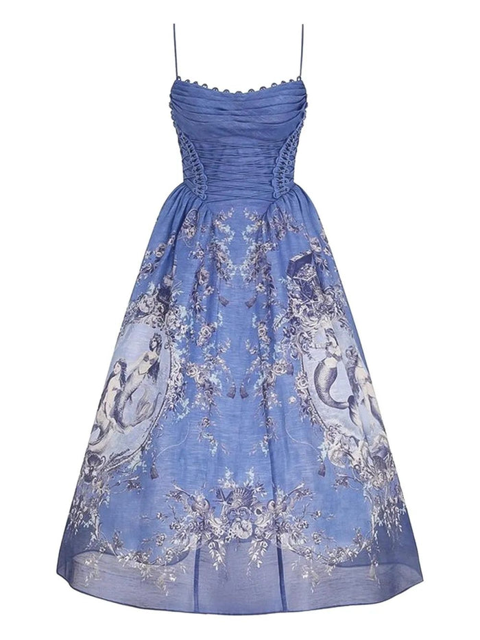 Zimmermann Zimmermann Rebellion Silk-Linen Midi Dress