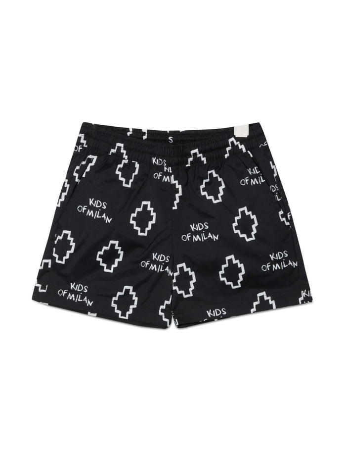 Marcelo Burlon County Of Milan Basic Logo Aop Beachwear Shor