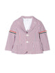 Thom Browne Patch Pocket Sport Coat W/ Rwb Armbands In Seersucker Stripe