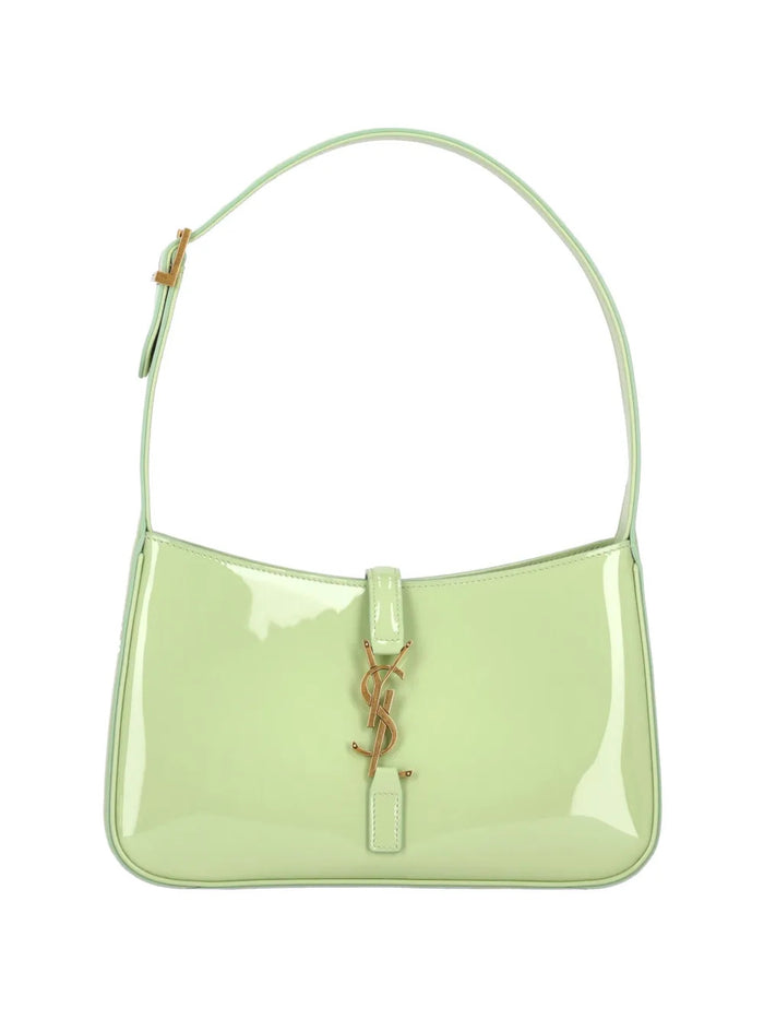 Saint Laurent Misty Jade Green Le 5 À 7 Calf Leather Shoulder Bag