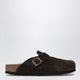 Birkenstock Brown Suede Boston Clogs By Birkenstock