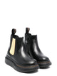 Alexander Mcqueen Ankle Boot With Contrasting Elastic On The Side