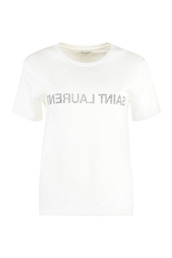 Saint Laurent Printed Cotton T-Shirt