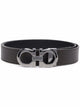 Ferragamo Hammered Leather Reversible Gancini Belt
