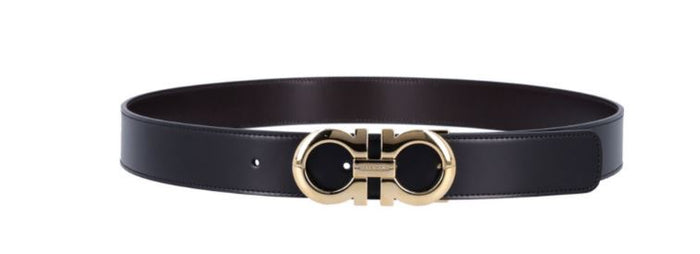 Ferragamo Double Gancini Reversible Belt