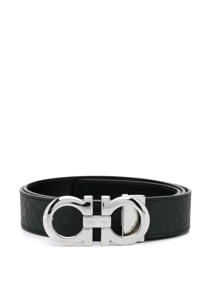 Ferragamo Logo Buckle Leather Belt