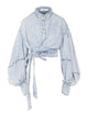 Zimmermann Denim Rebellion Denim Wrap Top