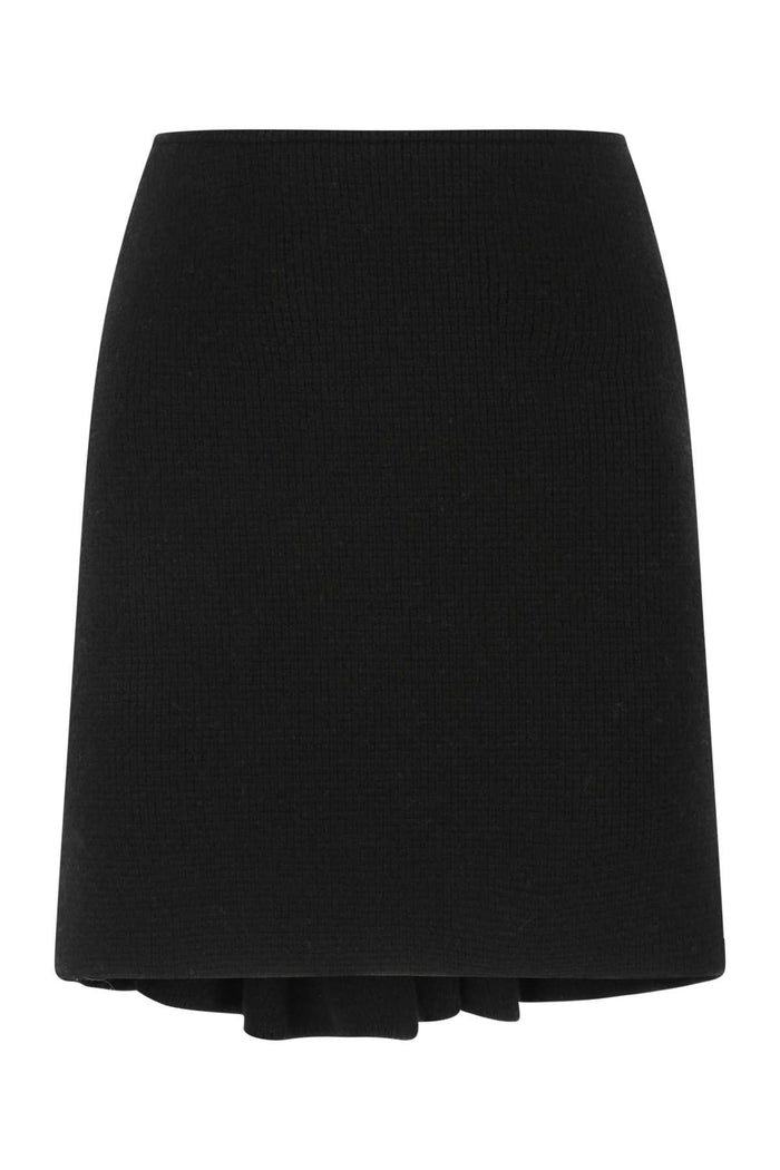 Bottega Veneta Black Wool Blend Skirt