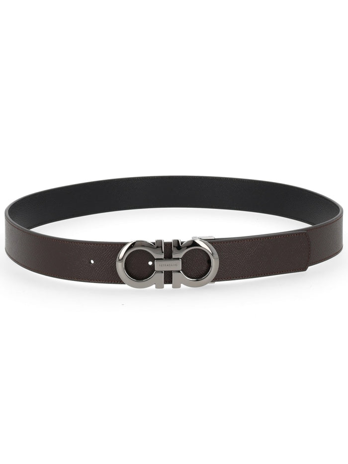 Ferragamo Dark Brown Calf Belt