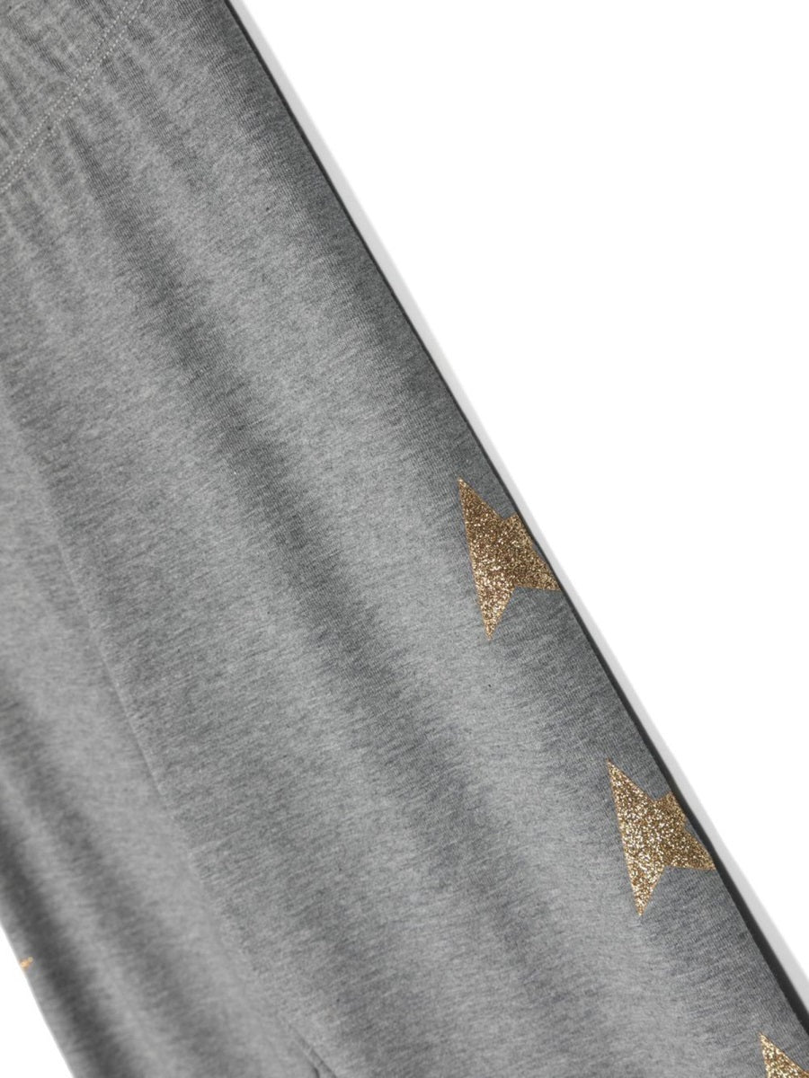 Golden Goose Star/ Girl's Leggings/ Glitter Multistar Printed