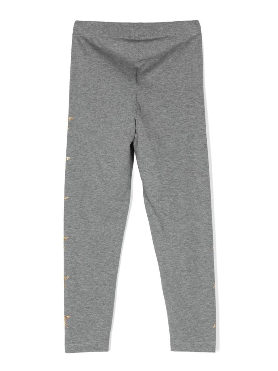 Golden Goose Star/ Girl's Leggings/ Glitter Multistar Printed