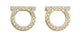 Ferragamo Gold-Tone Gancini Crystal Bijoux