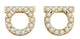 Ferragamo Gold-Tone Pearl White Gancini Faux-Pearl Bijoux