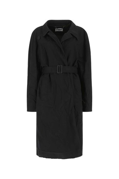 Balenciaga Midnight Blue Cotton Overcoat