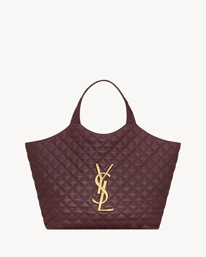 Saint Laurent Aubergine Nappa Leather Icare Shopping Bag