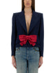 Valentino Garavani Navy Blue Viscose Blazer
