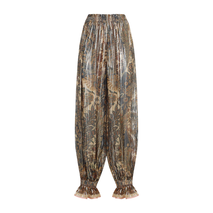 Valentino  Pleated Silk-Blend Trousers