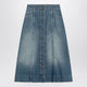 Valentino  Washed Denim Midi Skirt